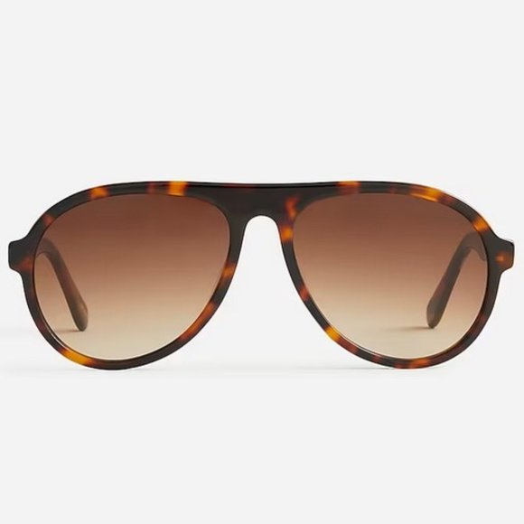 J. Crew Bondi acetate aviator sunglasses in tortoise shell